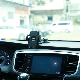 Joyroom car phone holder with flexible arm for dashboard windshield black (JR-ZS259)