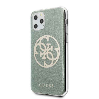 Guess GUHCN58PCUGLKA iPhone 11 Pro khaki hard case 4G Circle Glitter