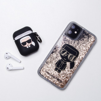 Karl Lagerfeld Silicone Ikonik Case for AirPods 1/2 - Black