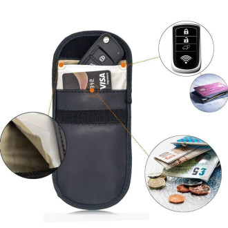 Anti-theft case for car keys blocking radio waves Keyless Faraday Box cover Faraday cage 14 cm with 10 cm black