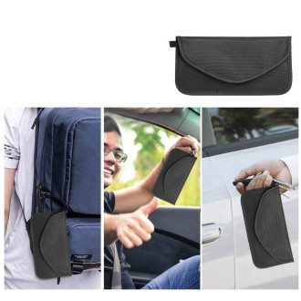Anti-theft Case for Car Keys Phone Radio Blocking Faraday Box Faraday Cage 20cm x 11cm Black