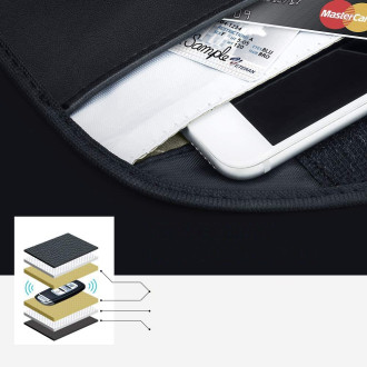 Anti-theft Case for Car Keys Phone Radio Blocking Faraday Box Faraday Cage 20cm x 11cm Black