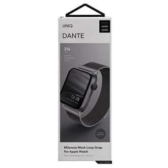 Uniq Dante Stainless Steel strap for Apple Watch 1/2/3/4/5/6/7/8/SE/SE2 42/44/45mm - graphite