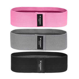 Wozinsky 3x Fabric Resistance Mini Band Set for Yoga, Fitness, CrossFit Exercises (WFB-01)