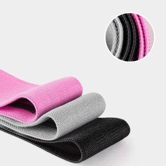 Wozinsky 3x Fabric Resistance Mini Band Set for Yoga, Fitness, CrossFit Exercises (WFB-01)