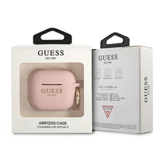 Guess GUA3SGGEP AirPods 3 cover pink/pink Silicone Glitter