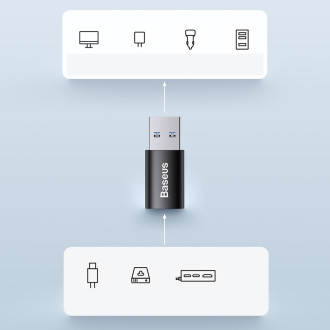 Baseus Ingenuity Series Mini USB 3.1 OTG to USB Type C adapter black (ZJJQ000101)