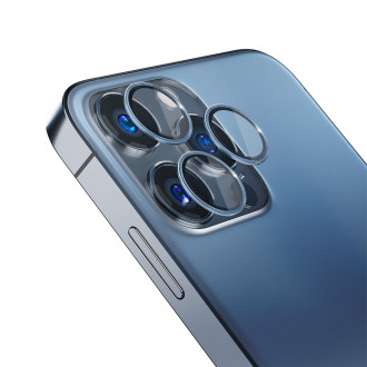 Sklo fotoaparátu pro iPhone 13 Pro Max / 13 Pro 9H pro 3mk Lens Protection Pro Series – modrý