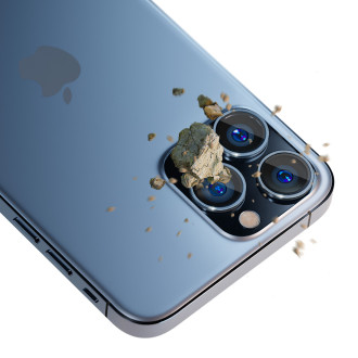 Sklo fotoaparátu pro iPhone 13 Pro Max / 13 Pro 9H pro 3mk Lens Protection Pro Series – modrý