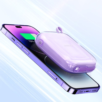 Joyroom powerbank 10000mAh Jelly Series 22.5W with built-in Lightning cable purple (JR-L003)