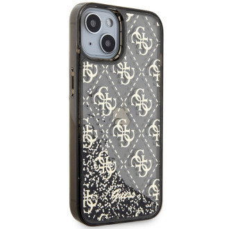Guess Liquid Glitter 4G Transculent case for iPhone 14 - black