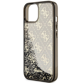 Guess Liquid Glitter 4G Transculent case for iPhone 14 - black