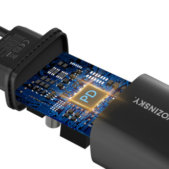 Wozinsky WGWCB USB-A USB-C 20W Wall Charger - Black