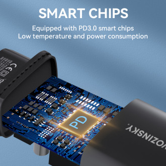 Wozinsky WGWCB USB-A USB-C 20W Wall Charger - Black