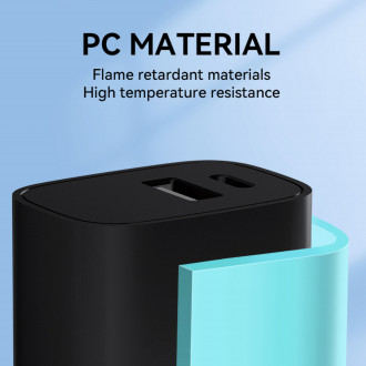 Wozinsky WGWCB USB-A USB-C 20W Wall Charger - Black