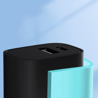Wozinsky WGWCB USB-A USB-C 20W Wall Charger - Black