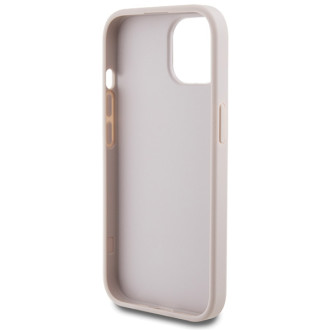 Guess 4G Metal Gold Logo iPhone 15 Plus Case - Pink