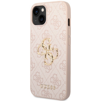 Guess 4G Big Metal Logo iPhone 15 Case - Pink