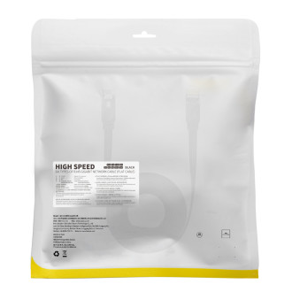 [RETURNED ITEM]  Baseus high Speed Six types of RJ45 Gigabit network cable (flat cable)15m Black