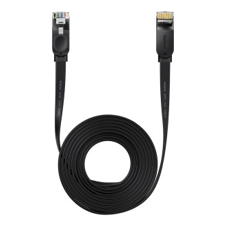 [RETURNED ITEM]  Baseus high Speed Six types of RJ45 Gigabit network cable (flat cable)15m Black