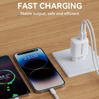 Wozinsky CUWCW 2.4A 2 x USB-A Wall Charger - White