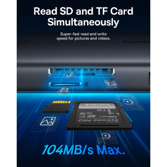 Basesu Metal Gleam Series II 11 in 1 Hub USB-A/USB-C PD/HDMI/DP/RJ45/SD/TF - black