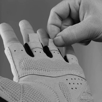 Rockbros S109GR cycling gloves, size S - gray