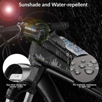 Rockbros 029-1BK bicycle bag for frame with phone cover - black