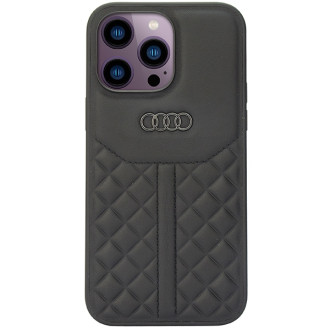 Audi Genuine Leather case for iPhone 14 Pro Max 6.7&quot; - black AU-TPUPCIP14PM-Q8/D1-BK