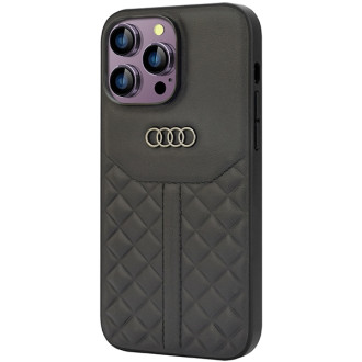 Audi Genuine Leather case for iPhone 14 Pro Max 6.7&quot; - black AU-TPUPCIP14PM-Q8/D1-BK
