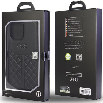Audi Genuine Leather case for iPhone 14 Pro Max 6.7&quot; - black AU-TPUPCIP14PM-Q8/D1-BK