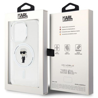 Karl Lagerfeld IML Ikonik MagSafe iPhone 15 Pro Case - Clear
