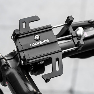 Rockbros 699-BK Aluminum Alloy Bike Phone Holder - Black
