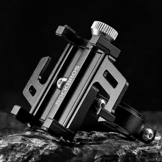 Rockbros 699-BK Aluminum Alloy Bike Phone Holder - Black