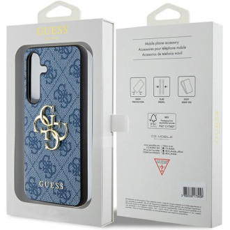 Guess 4G Big Metal Logo case for Samsung Galaxy S24+ - blue