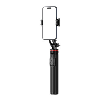 Selfie stick WC1Y2S 1.3m aluminum alloy telescopic tripod with phone holder - black