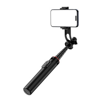 Selfie stick WC1Y2S 1.3m aluminum alloy telescopic tripod with phone holder - black