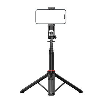 Selfie stick WC1Y2S 1.3m aluminum alloy telescopic tripod with phone holder - black