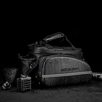 Rockbros A6-6 bicycle bag for trunk, 35 l, with fold-out pockets - black