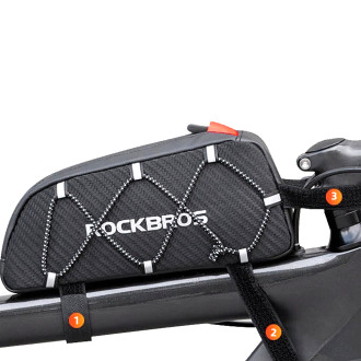 Rockbros 039BK 1L Braided Bike Frame Bag - Black
