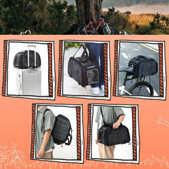 Rockbros 30140028001 transport bicycle bag for cats and dogs - black