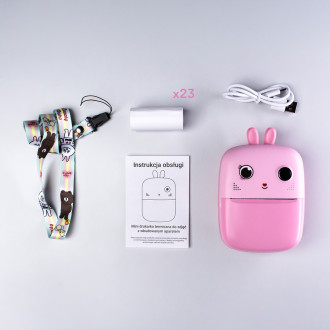 Mini Thermal Printer for Kids with Camera and Camcorder - Pink