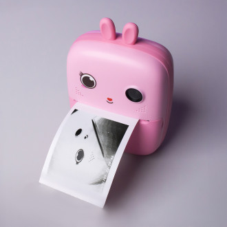 Mini Thermal Printer for Kids with Camera and Camcorder - Pink