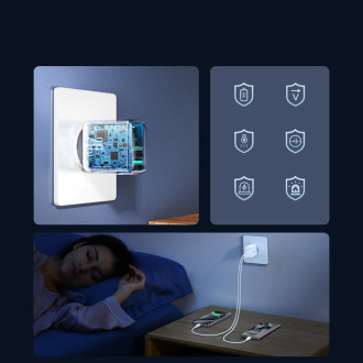 Joyroom JR-TCF21 network charger USB-C / USB-A 20W PD / QC 3.0 - white