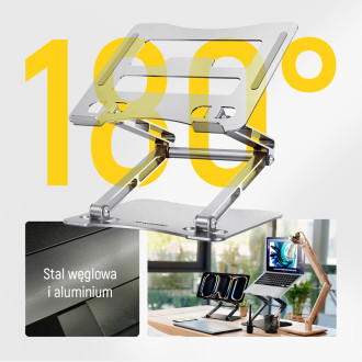 Wozinsky WRS-CPY75DSS aluminum laptop stand - silver