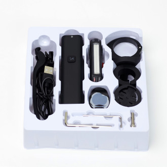 Wozinsky WSBLB3 Front (1000 lm) and Rear USB-C Bike Light Set - Black