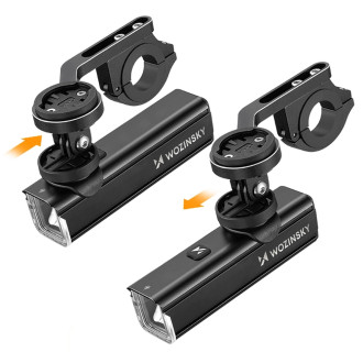Wozinsky WSBLB3 Front (1000 lm) and Rear USB-C Bike Light Set - Black