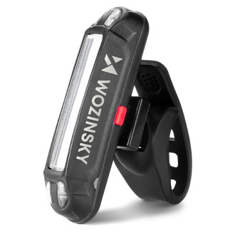 Wozinsky WSBLB2 Front (400 lm) and Rear USB-C Bike Light Set - Black