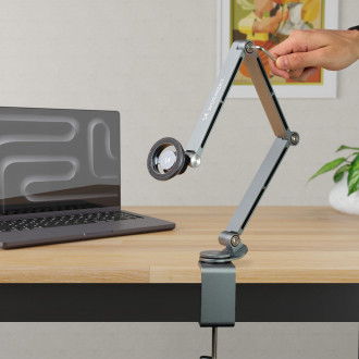 Wozinsky WTY0YS1 magnetic holder, 360° rotating, solid, for phone and tablet - gray