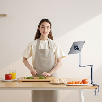 Wozinsky WTY0YS1 magnetic holder, 360° rotating, solid, for phone and tablet - gray